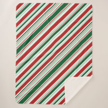 赤、緑、白のクリスマスキャンディストライプー
