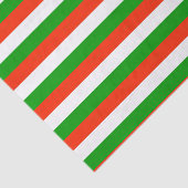 赤、緑、白のストライプ 薄葉紙 (詳細)