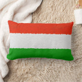 赤、緑、白のセメントストライプアクセント枕 ランバークッション (ブランケット)