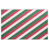 赤、緑、白のパターストライプのン ファブリック (ファットクウォーター)