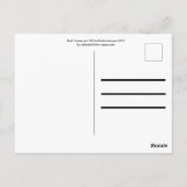 赤、緑、白の万華鏡のように千変万化するパターン ポストカード (裏面)