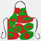 赤、緑、白の球体 エプロン (正面)