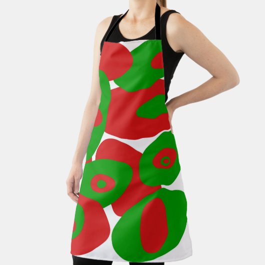 赤、緑、白の球体 エプロン (インサイチュ)