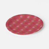 赤、緑、白の雪 ペーパープレート (アングル)