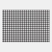 赤、緑、白の3つのカントリーバッファロープレイドのセット ラッピングペーパーシート (正面3)