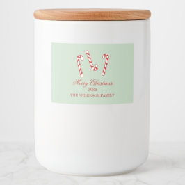 赤、緑、白キャンディーキャンセクリスマス フードラベル