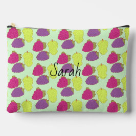 赤、緑、紫のブドウ アクセサリーポーチ