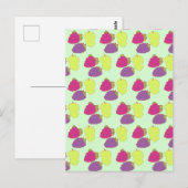 赤、緑、紫のブドウ ポストカード (正面/裏面)