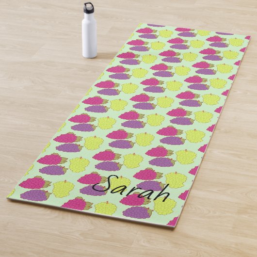 赤、緑、紫のブドウ ヨガマット (インサイチュ)