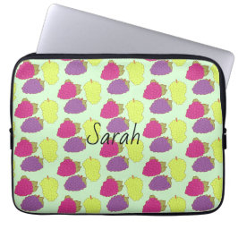 赤、緑、紫のブドウ ラップトップスリーブ