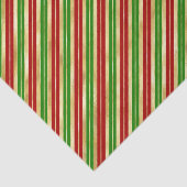 赤、緑、金ゴールドのクリスマスストライプの 薄葉紙 (詳細)