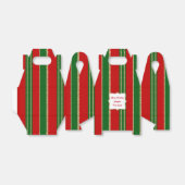 赤、緑、金ゴールドの休日ゲーブルビーギフトボックス フェイバーボックス (折り畳みなし)