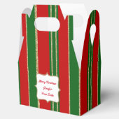 赤、緑、金ゴールドの休日ゲーブルビーギフトボックス フェイバーボックス (オープン)