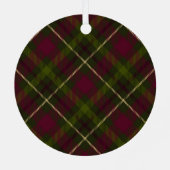 赤、緑、金ゴールド、クリスマスの名前 メタルオーナメント (裏面)