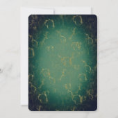 赤 緑 金 グラマラス ホリデー ドレス  ブライズ シャワー 招待状 (裏面)