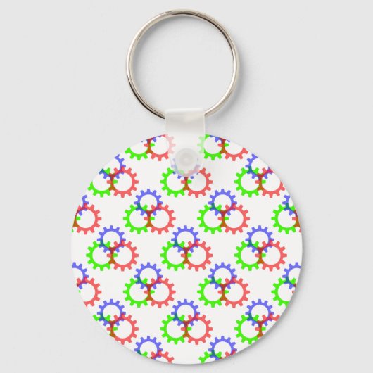 赤、緑、青のギア キーホルダー (正面)