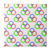 赤、緑、青のギア タイル (正面)