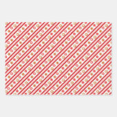 赤、緑、青のホリデージンジャーブレッドCookie ラッピングペーパーシート (正面)