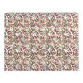 赤、緑、青の模様の黒い背景 カレンダー (カバー)