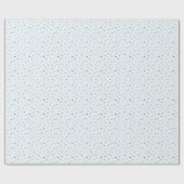 赤、緑、青の水玉模様クリスマスパターン ラッピングペーパー (フラット)