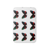 赤・緑・黒の蝶バスマット バスマット (正面縦)