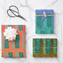 赤・緑・黒スノーフレーク・メリークリスマス