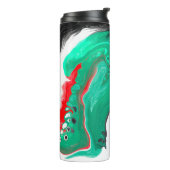 赤、緑、黒、白の大理石の流体アート タンブラー (回転左)