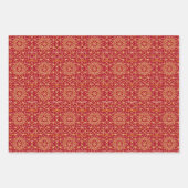 赤/緑/黒/金ゴールドラッピング紙（シート） ラッピングペーパーシート (正面2)