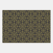 赤/緑/黒/金ゴールドラッピング紙（シート） ラッピングペーパーシート (正面2)