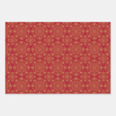 赤/緑/黒/金ゴールドラッピング紙（シート） ラッピングペーパーシート (正面)