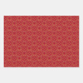 赤/緑/黒/金ゴールドラッピング紙（シート） ラッピングペーパーシート (正面)