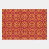 赤/緑/黒/金ゴールドラッピング紙（シート） ラッピングペーパーシート (正面)