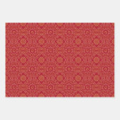 赤/緑/黒/金ゴールドラッピング紙（シート） ラッピングペーパーシート (正面)