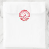 赤 – 聴覚障害 ラウンドシール (バッグ)