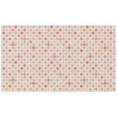 赤、茶色、ピンクの水玉模様の幾何学的パターン テーブルクロス (正面(横))