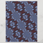 赤/茶色/赤/青パターンスクラップブック紙 (裏面)