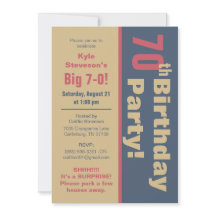 赤、茶、グレーの70歳の誕生日パーティー