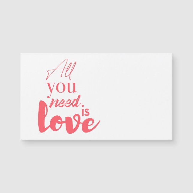 赤、都市グラフィックデザイン「必要なのは愛」 (正面)