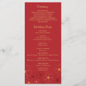 赤&金ゴールドさくらんぼ花花婚披露宴 プログラム (裏面)