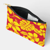 赤/金ゴールドのピンクビキニ模様 アクセサリーポーチ (見開き)