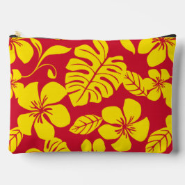 赤/金ゴールドのピンクビキニ模様 アクセサリーポーチ