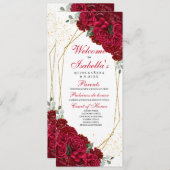 赤・金ゴールドフローラキンセアニェラ計画 招待状 (正面/裏面)