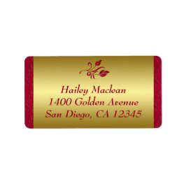 赤、金ゴールドフローラ住所 シール