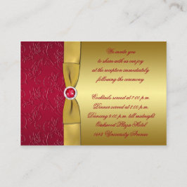 赤、金ゴールドフローラ披露宴エンクロージャカード エンクロージャーカード