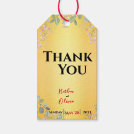 赤(金ゴールド結婚付) ギフトタグ