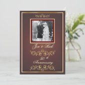 赤+金ゴールド50周年、金ゴールドが写真に渦巻く 招待状 (スタンド正面)