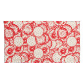 赤、金ゴールド、および特徴の複雑な繊維デザイン 枕カバー (裏面-右)