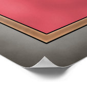 赤,金ゴールド,ターコイズサイバーパンクアールデコデザイン ポスター (角)