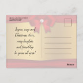 赤、金ゴールド、ダイヤモンドクリスマスパーティの招待状 ポストカード (裏面)