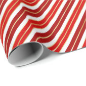 赤、金ゴールド、白のクリスマスストライプの ラッピングペーパー (ロールコーナー)